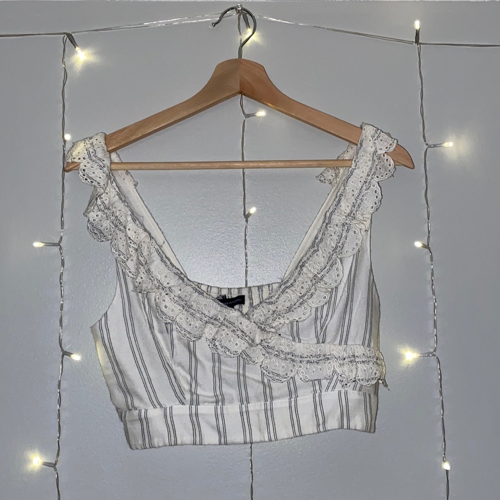 American Eagle Ruffled Crop Top